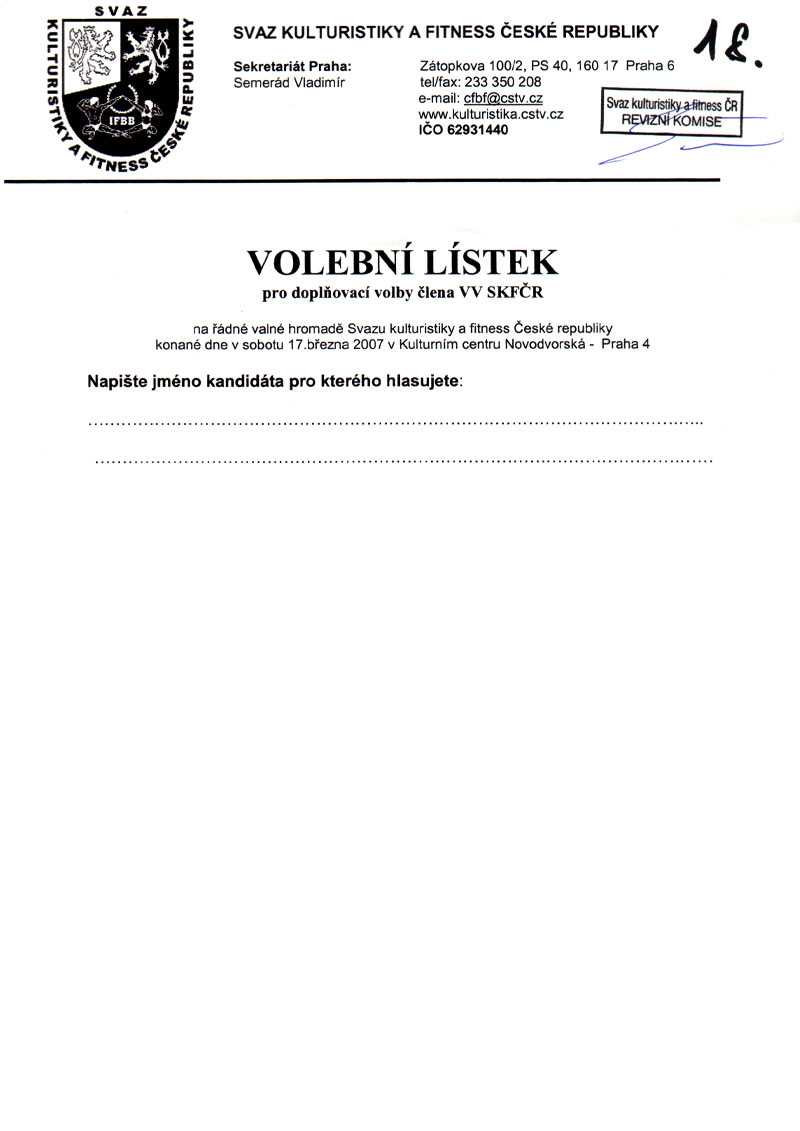 Volebn� l�stek