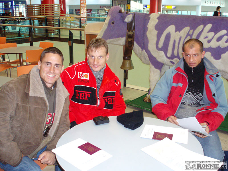 P�ed odletem z Prahy... Ota Hrdli�ka, Marcel H�jek a Rudolf Prager