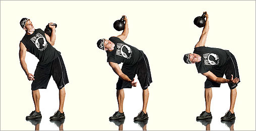 Kettlebells - side press