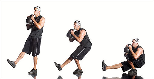 Kettlebells - pistol neboli d�ep na jedn� noze