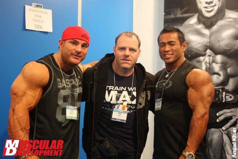 James "Flex" Lewis, Neil Hill a Hidetada Yamagishi