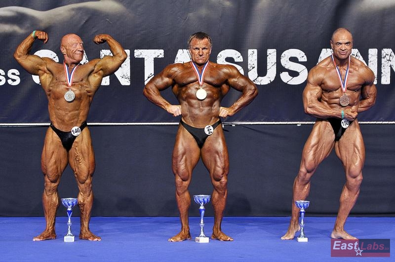Medailist� kulturistiky mu�� masters od 50 do 59 let nad 80 kg