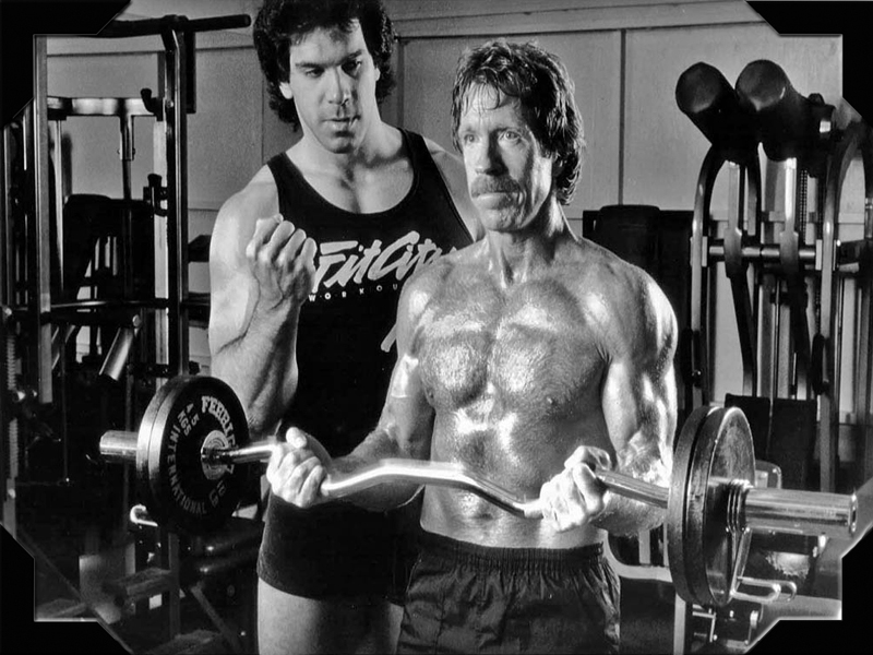 Lou Ferrigno a Chuck Norris v 80. letech