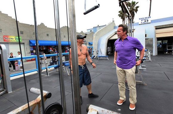 Arnold Schwarzenegger na pl�i