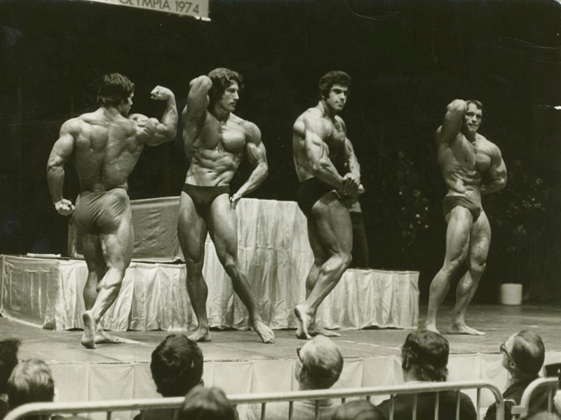Franco Columbu, Frank Zane, Lou Ferrigno a Arnold Schwarzenegger
