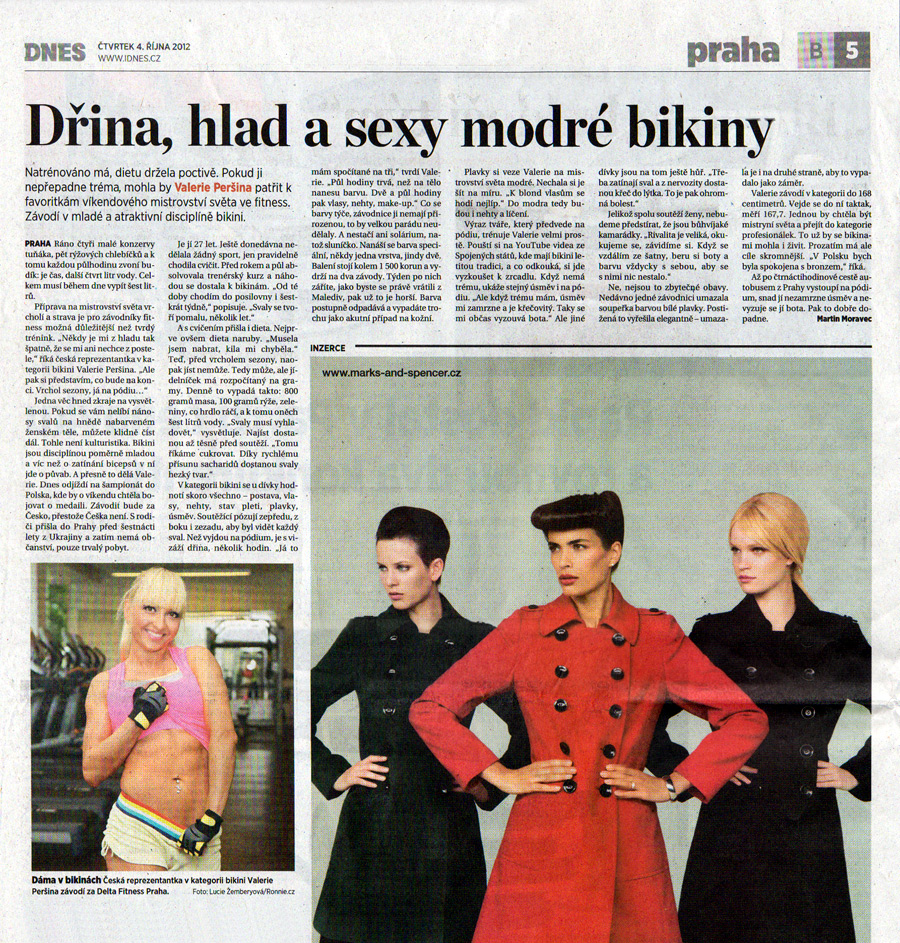 Valerie Per�ina v MF Dnes (4. 10. 2012)