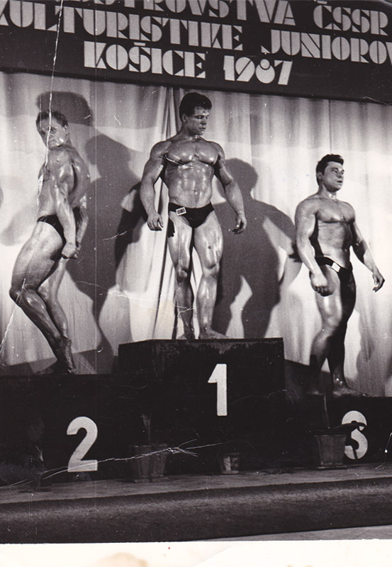 Mistrovstv� �SSR junior�, Ko�ice (1987) � 1. Miroslav P�le�, 2. Ladislav Kur��k, 3. Rostislav Pavl� (bratr Milo�e Pavl�)