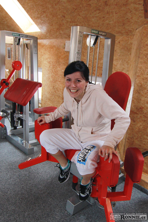 Eva Nutilov� jela v Profi Gymu pr�v� tak� sv�j tr�nink.