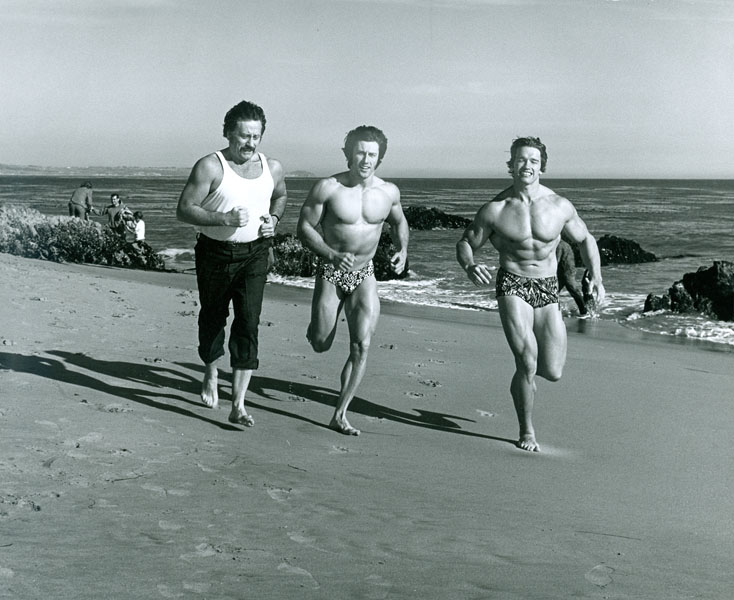 Joe Weider, Frank Zane a Arnold Schwarzenegger 