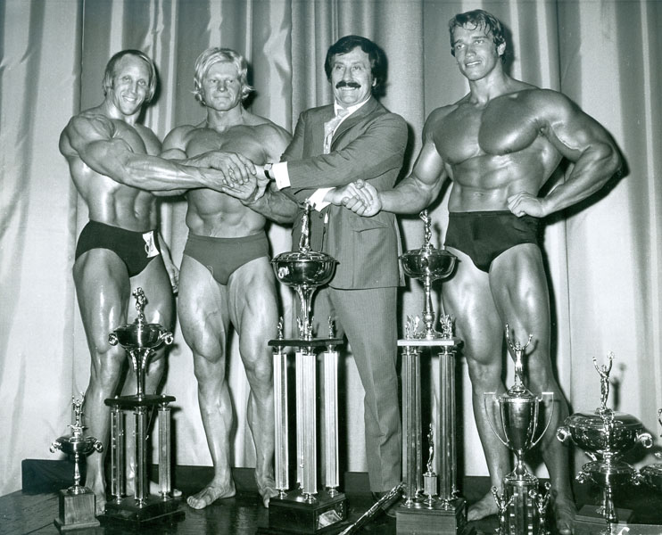Mike Katz, Dave Draper, Joe Weider, Arnold Schwarzenegger