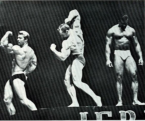Mr. Olympia 1966: Larry Scott, Chuck Sipes, Sergio Oliva
