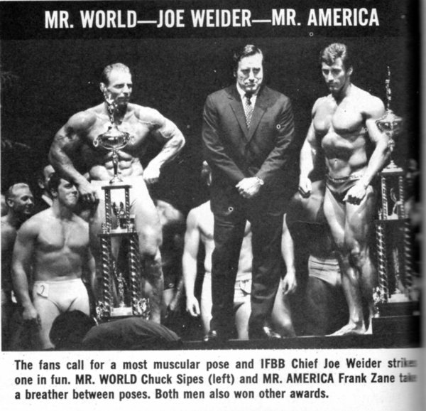 Mr. World IFBB Chuck Sipes, Mr. America IFBB Frank Zane