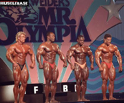 Mr. Olympia 1991: Yates, Haney, Taylor, Schmidt