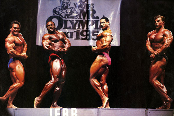 Mr. Olympia 1985: Gaspari, Haney, Christian, De Mey