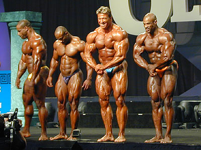 Mr. Olympia 2002: Cormier, Jackson, Schlierkamp, Coleman
