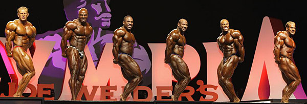Mr. Olympia 2008: Wolf, Freeman, Anthony, Jackson, Heath, Cutler