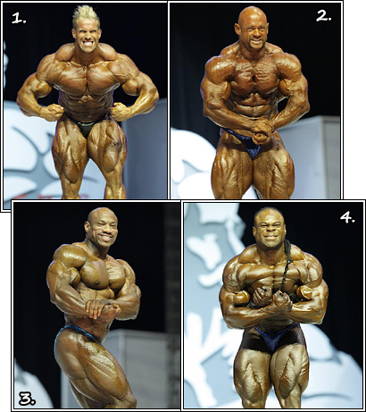 Mr. Olympia 2009: Cutler, Warren, Jackson, Greene