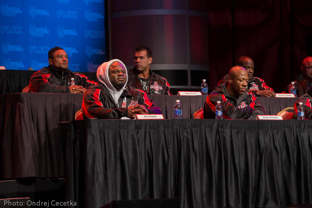 Tiskov� konference ��astn�k� Mr. Olympia 2013