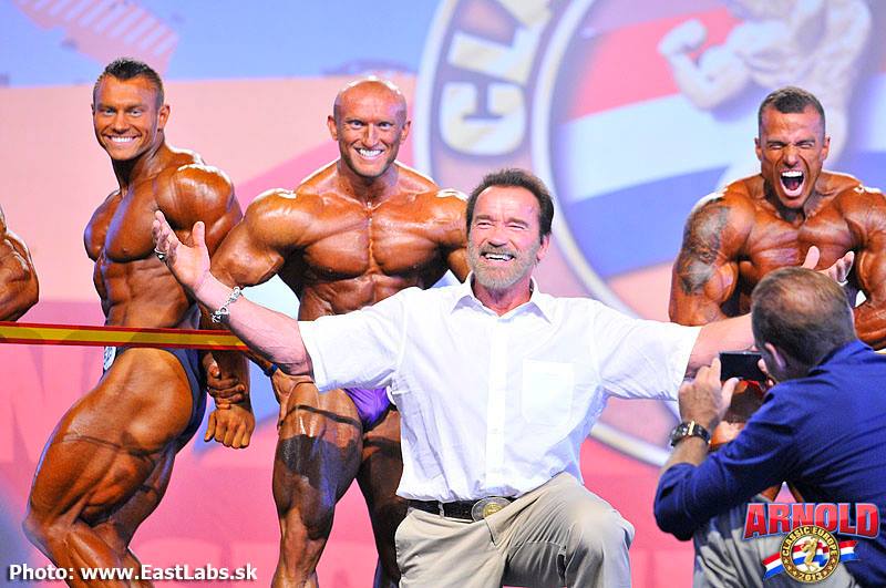 Vojt�ch Koritensk� a Arnold Schwarzenegger na Arnold Classic Europe 2013