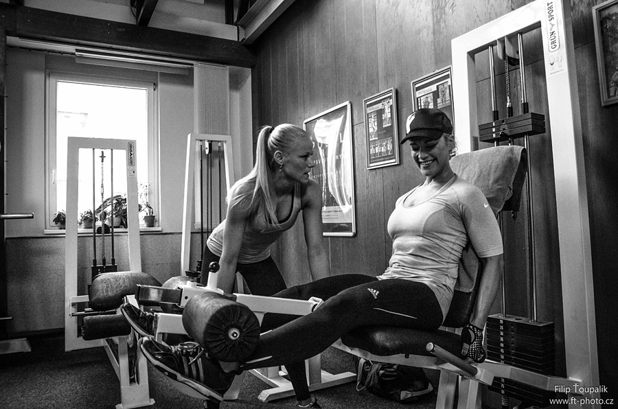 Sandra Jacyna, Monika M�llerov� a Eva Havelkov�<br> - tr�nink pod veden�m Vja�eslava Vinogradova