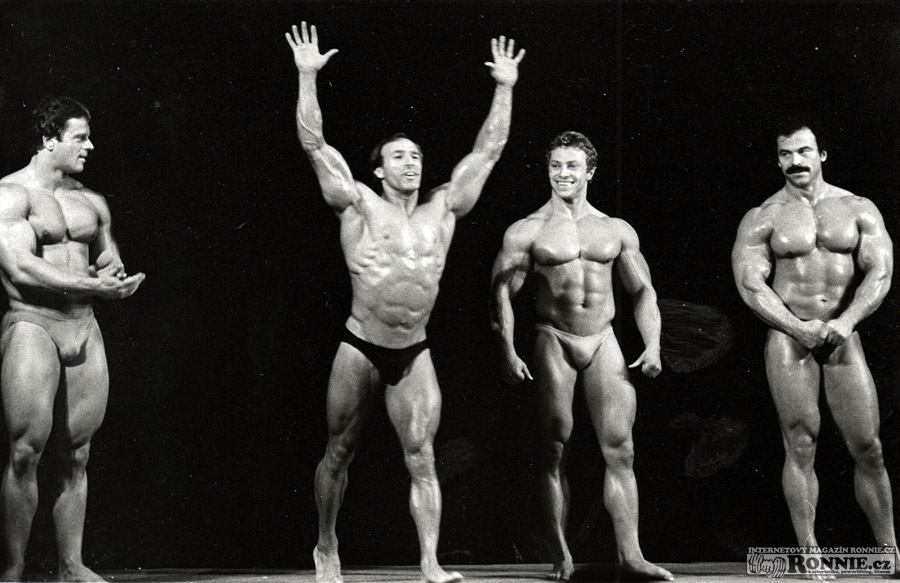 GP Sandow 1984 - v�t�zov� kategori�: Jan �ern�, absolutn� v�t�z Mike Pilliotis, Miroslav Jastrzebski, Alois Pek