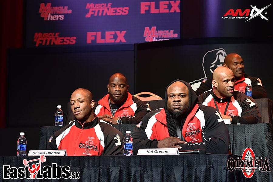 Tiskov� konference ��astn�k� Mr. Olympia 2014
