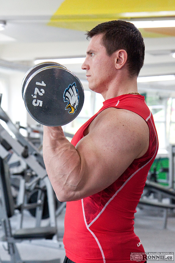 Bicepsov� zdvih s jednoru�kami�