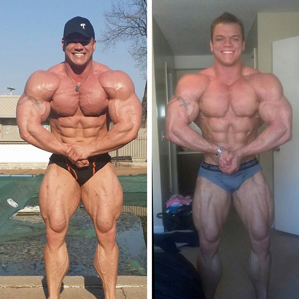 Dallas McCarver 7,5 t�dne p�ed California Pro 2015 (127,5 kg) vs. Dallas McCarver 4 t�dny p�ed IFBB North American Championships 2012 (115,5 kg)