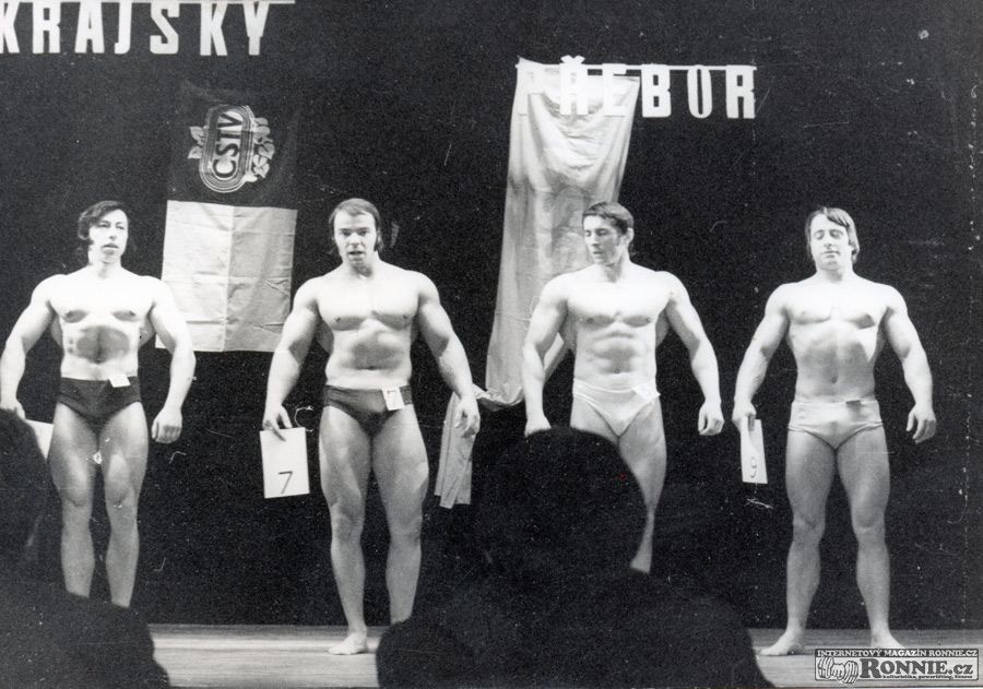 Krajsk� p�ebor Prahy - zleva Vladim�r Vokn�r, Petr Stach, Ji�� Mazuch (pravd�podobn� 1978)