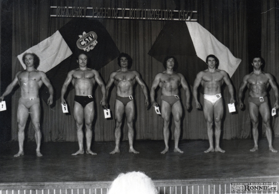 1976 - Krajsk� p�ebor Prahy - 2. zleva �tefan Huso, Ivan Mach, Vladim�r Vokn�r, Ji�� Mazuch, Otakar Svoboda