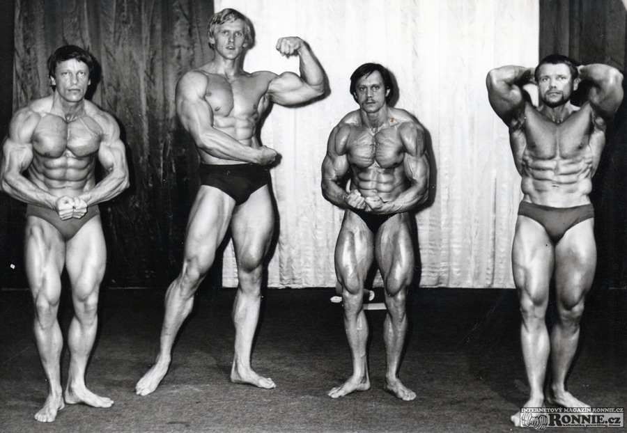 1979 - Mistrovstv� �SSR (Ostrava) - v�t�zov� kategori� Petr Ur��ek, Josef Vesel�, Anton Holi�, Petr Tlap�k