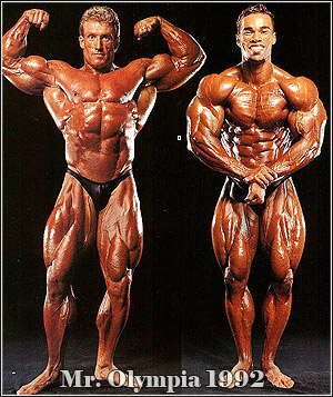 Kevin Levrone (2.) a Dorian Yates (1.) - Mr. Olympia 1992