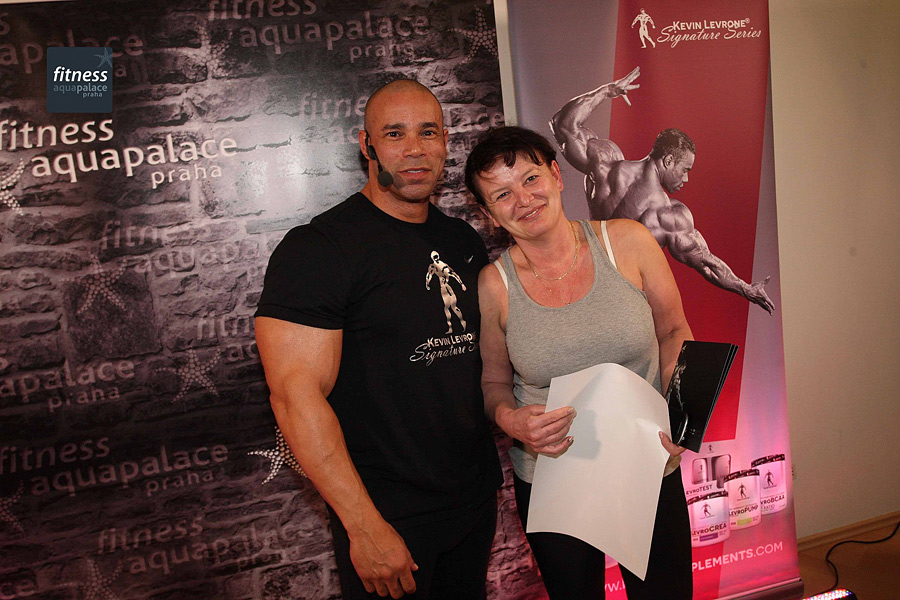 Semin�� Kevina Levroneho ve fitness Aquapalace Praha