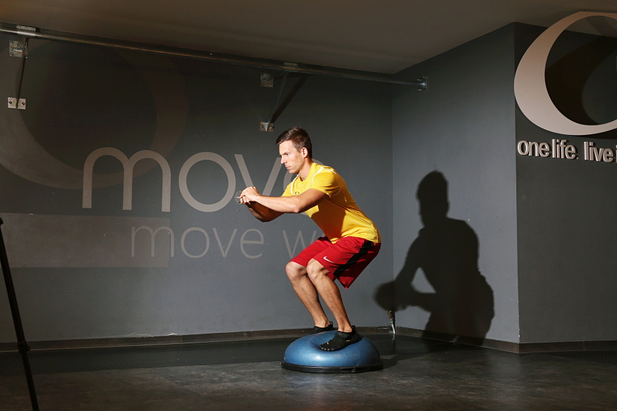 V�skoky na bosu do stabilizace