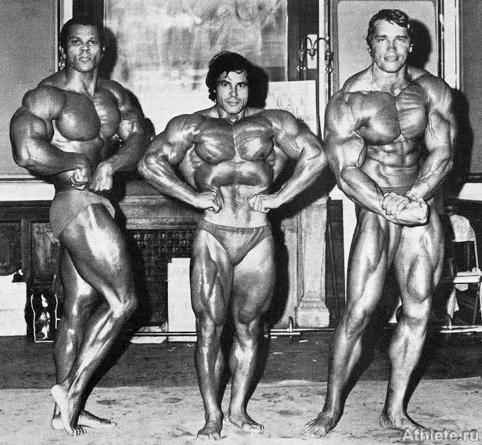 Serge Nubret, Franco Columbu, Arnold Schwarzenegger