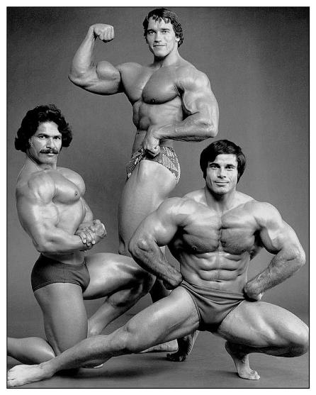 Ed Corney, Arnold Schwarzenegger, Franco Columbu