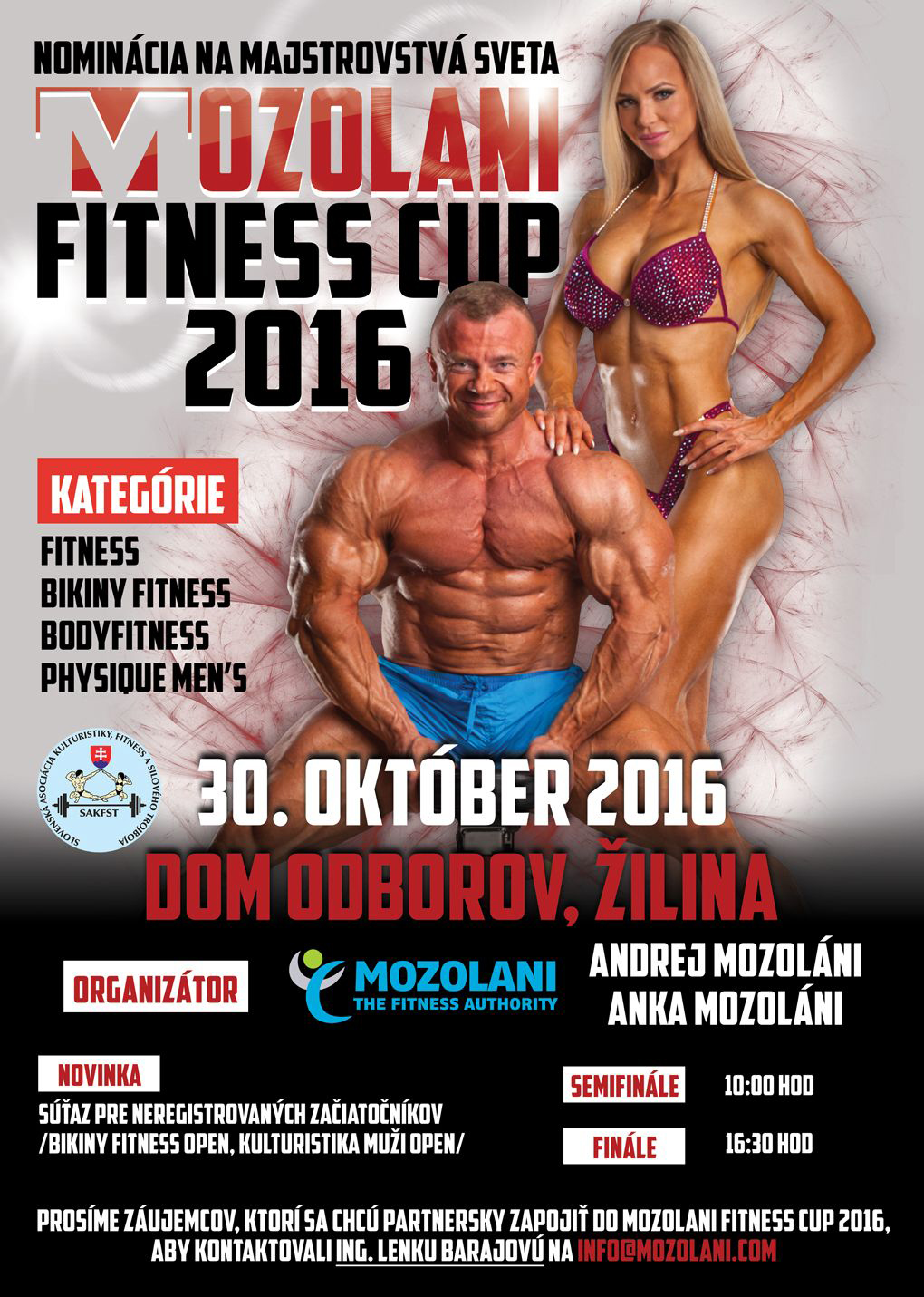 Plak�t k Mozolani Fitness Cup 2016