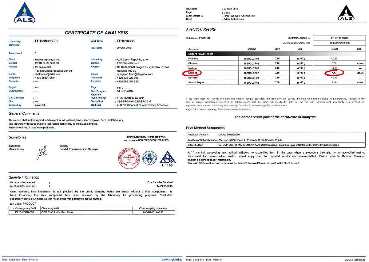Laboratorn� test CFM Evolution