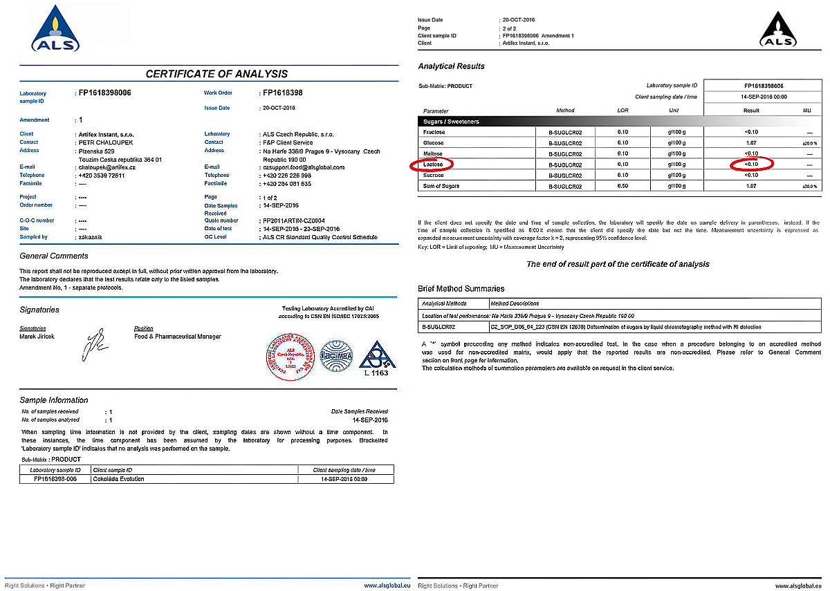 Laboratorn� test CFM Evolution