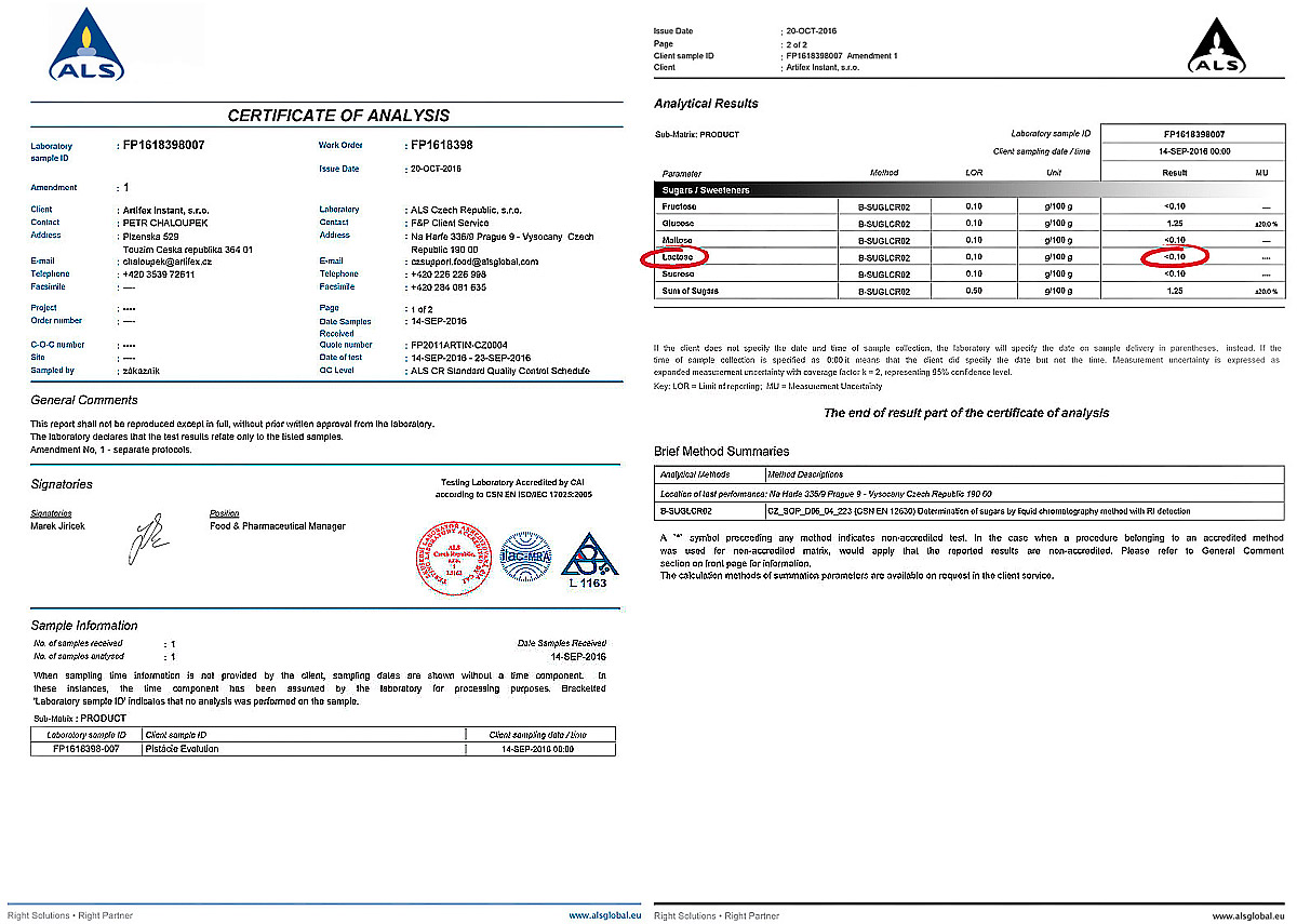 Laboratorn� test CFM Evolution