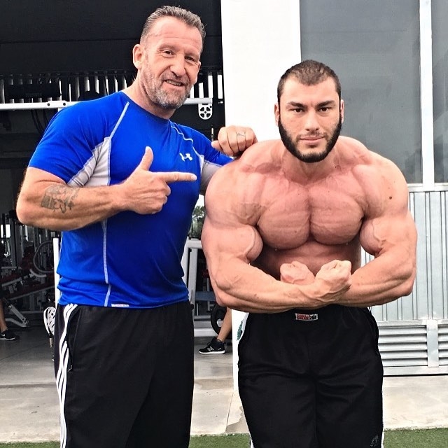 Dorian Yates a Dan Cristian v p��prav� na Olympia Amateur San Marino 2016