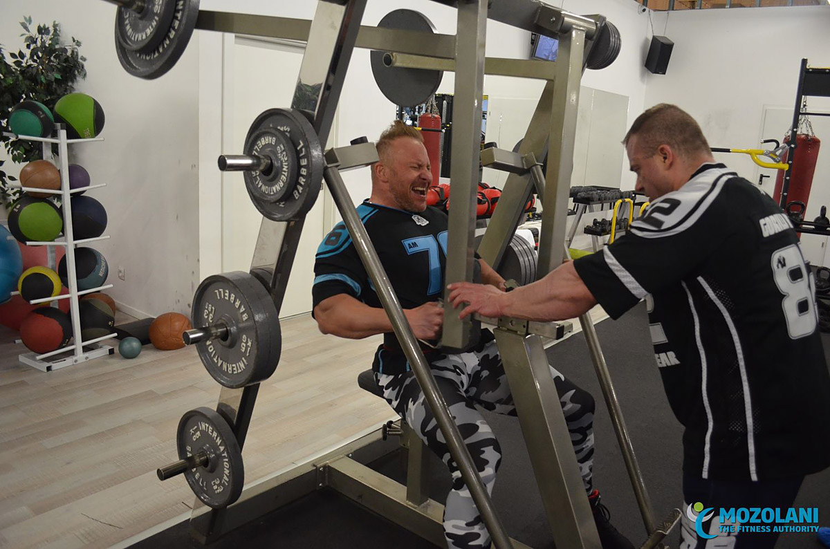 Andrej Mozol�ni na tr�ninku s Rolandem Brosmanem