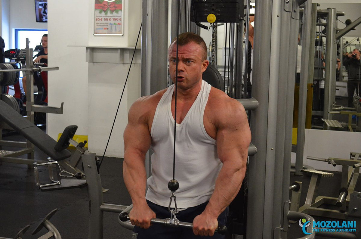 Andrej Mozol�ni na tr�ninku s Rolandem Brosmanem