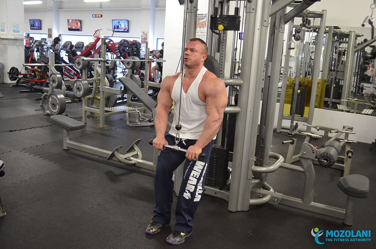 Andrej Mozol�ni na tr�ninku s Rolandem Brosmanem