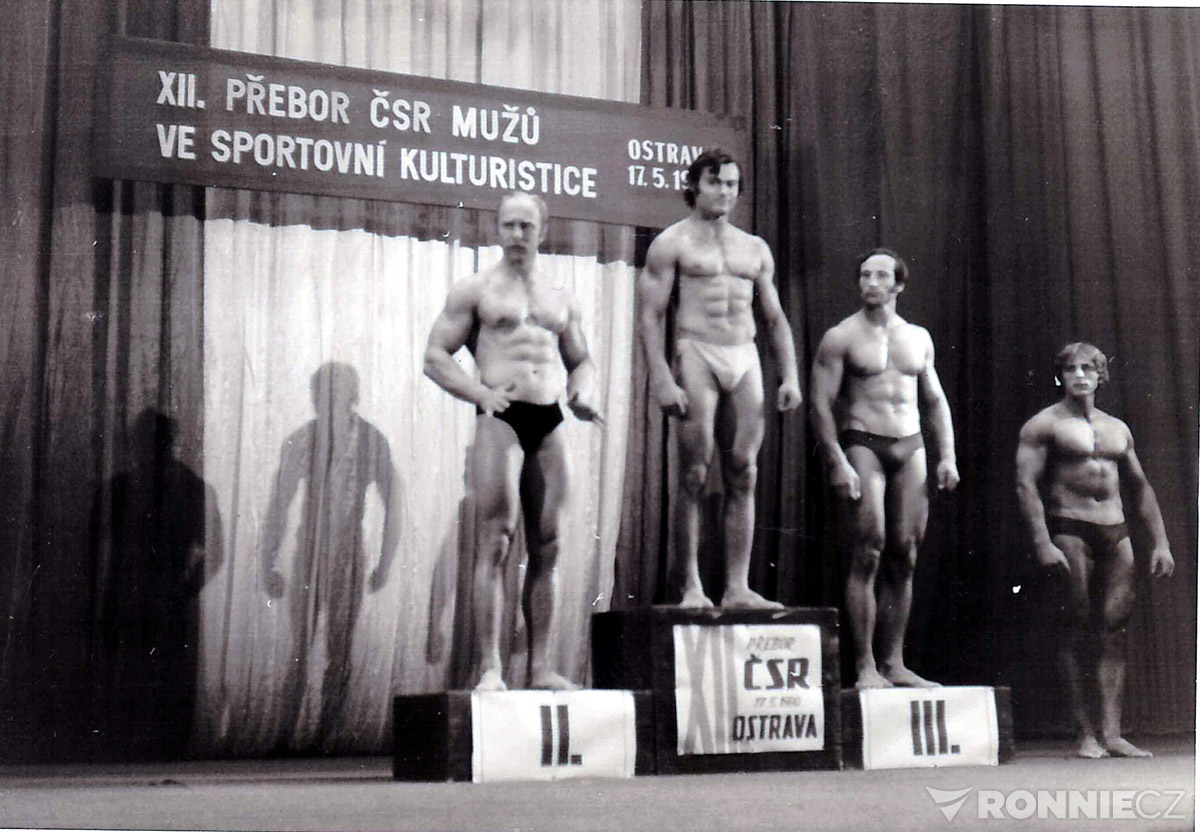 1980 Ostrava, Mistrovstv� �SR � zleva Josef Kantor, Pavel �ediv�, Jaroslav Krej�a a Petr K��er