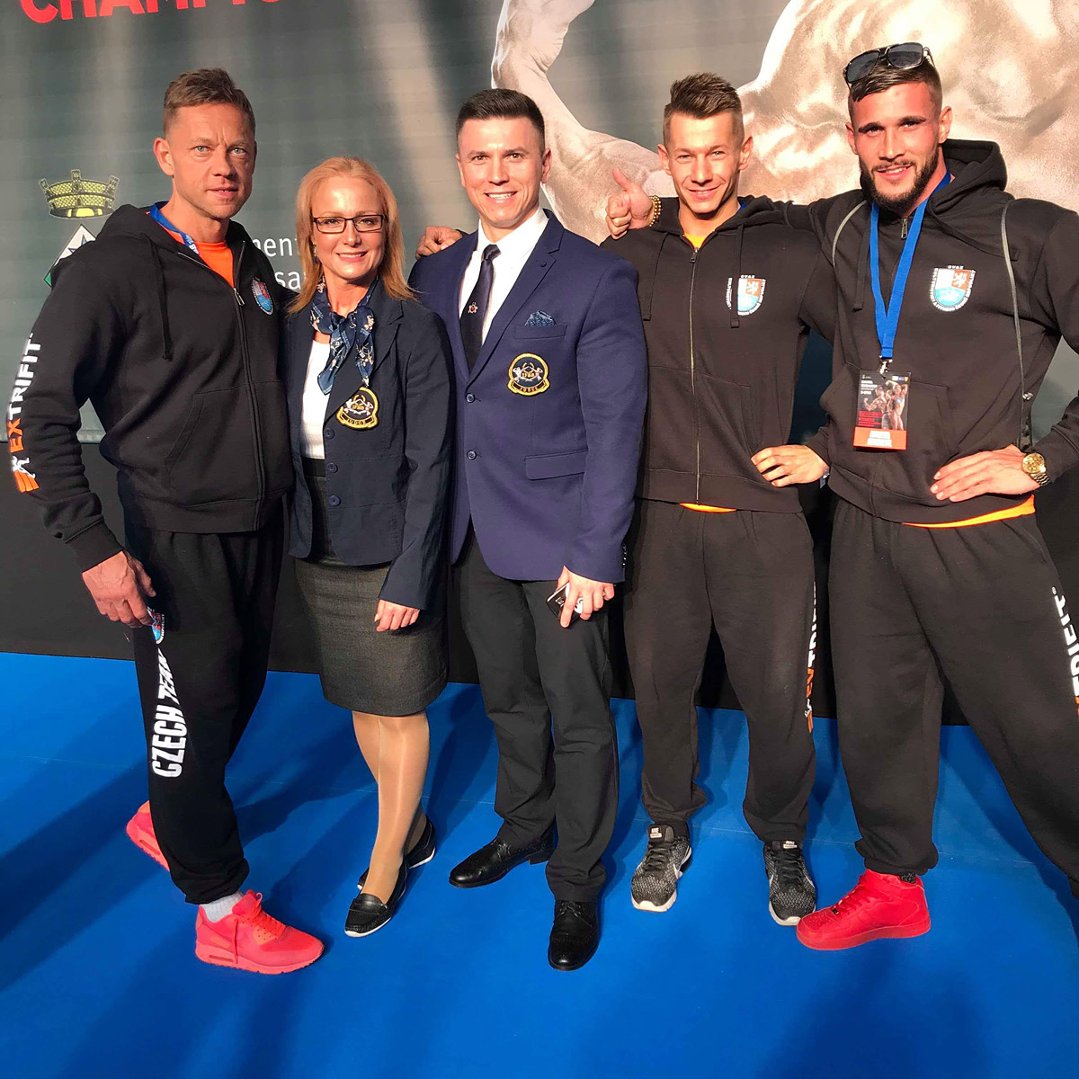 Zden�k Vr�na, L�da ��ov�, Vja�eslav Vinogradov, Marek Sviridov a Jan Halasz na ME 2018