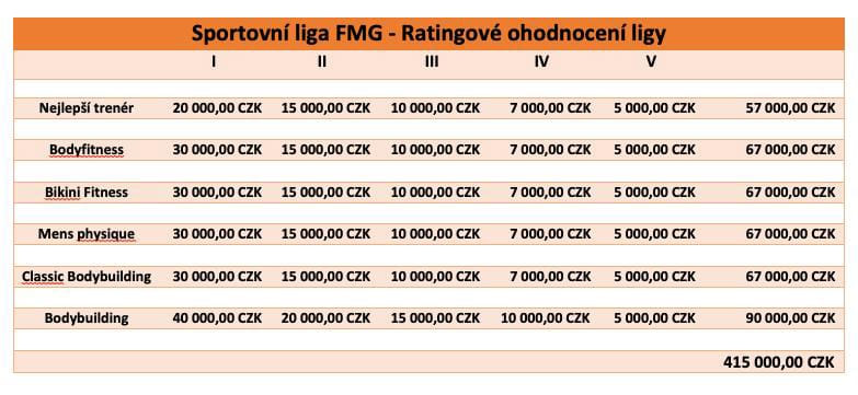 Ratingov� ohodnocen� Sportovn� ligy FMG