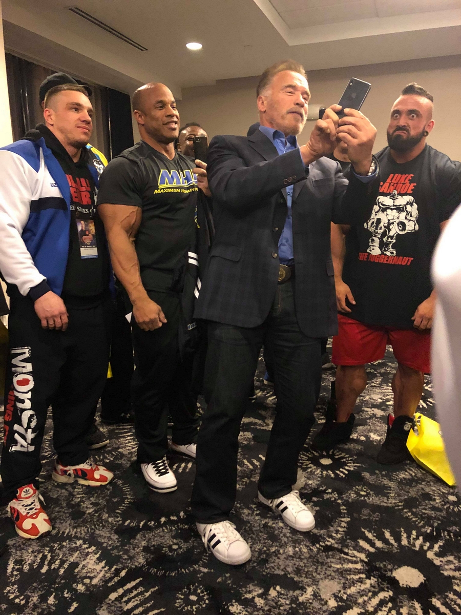 Mikhail Volinkin, Victor Martinez, Arnold Schwarzenegger, Luke Sandoe