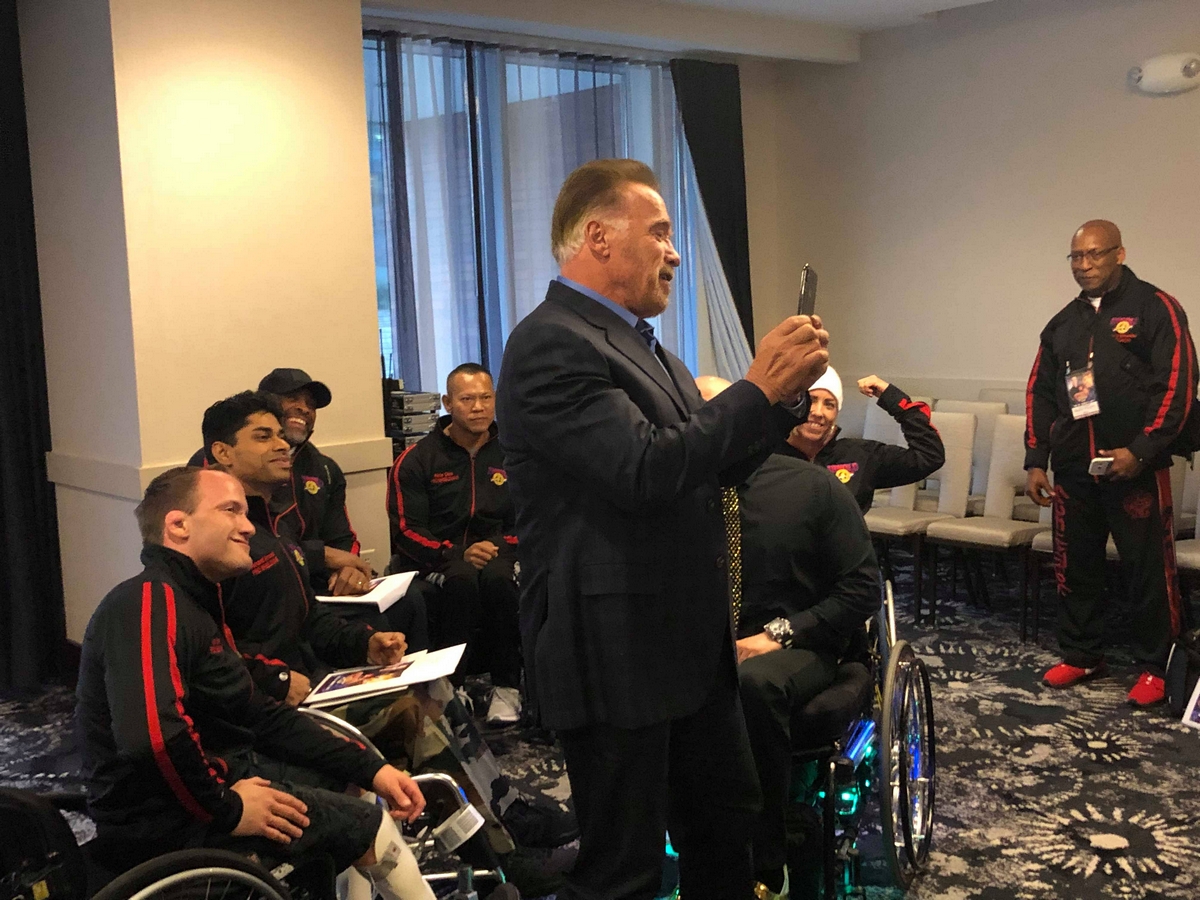 Tyler Brey, Anand Arnold, Harold Kelley, Kris Dim, Arnold Schwarzenegger, Nick Scott�