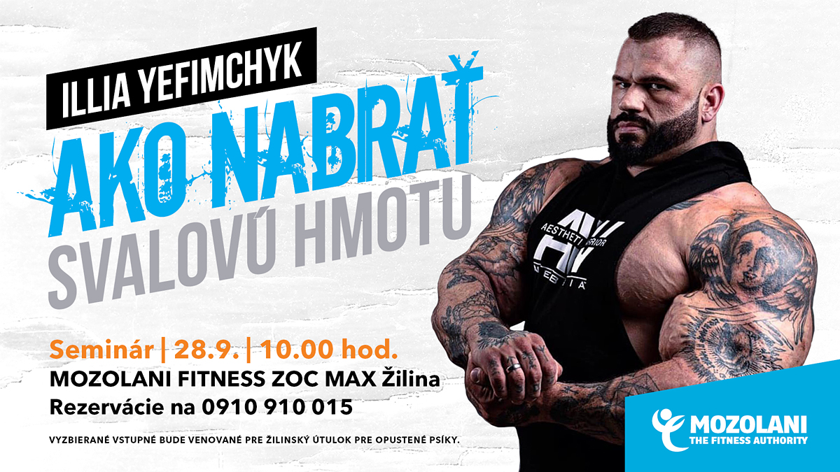 Pozv�nka na semin�� Illiy Yefimchyka v Mozolani Fitness